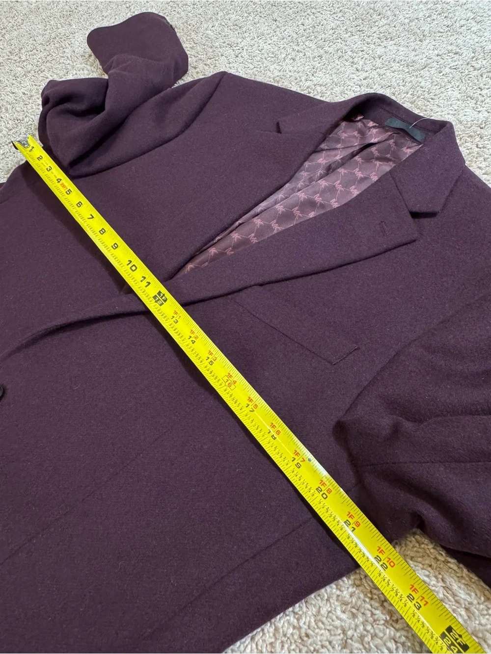 Michael Kors Men's Plum Wool Silk Cashmere Blazer /Sport Coats Size 42L